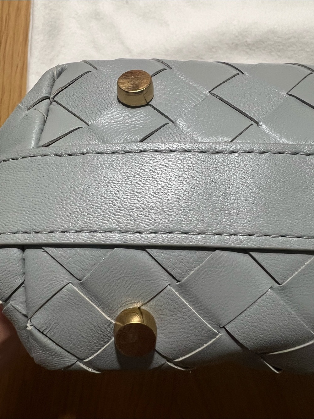 Bottega Veneta Calfskin Nappa Intrecciato Mini Wallace Agate Grey - Picture 5 of 8